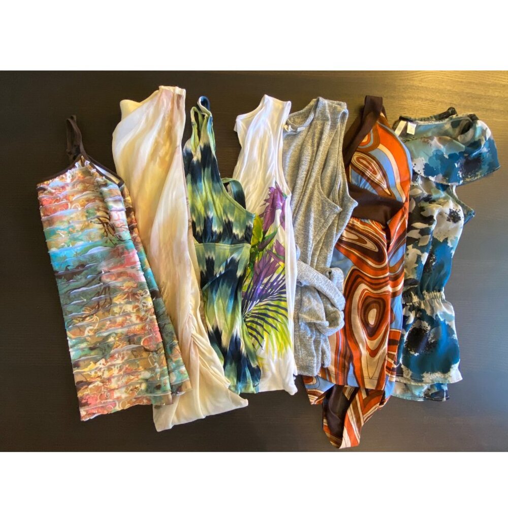Set of 7 Sleeveless Summer Tops - All fit like size: XS